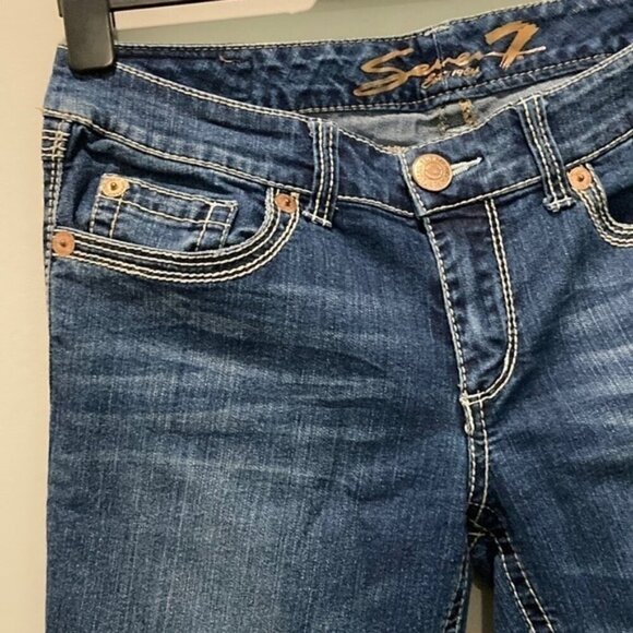 Seven7 Blue Straight Leg Blue Jeans size 10​​​​​​​​ - Picture 10 of 15